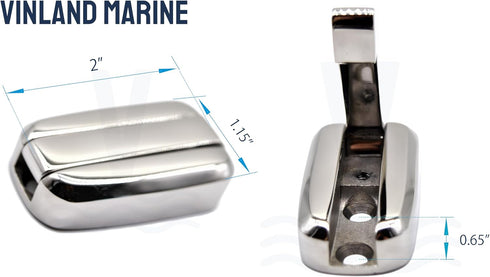 Vinland Marine 304 Stainless Steel Spring Loaded Folding Coat Hook, 2" x 1.15", Retractable Wall Hook, Boat Accessories