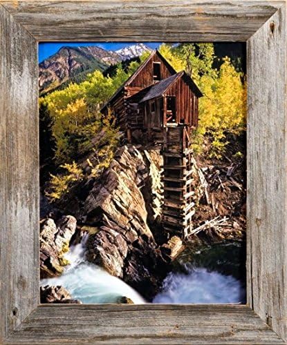 MyBarnWoodFrames Homestead Reclaimed Barnwood Picture Frame - 5x7", 1.5 Inch Frame Width