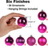 Set of 36pcs Fuchsia 1.6" Small Shatterproof Christmas Balls Ornaments for Tree Birthday Halloween Wedding Decorations