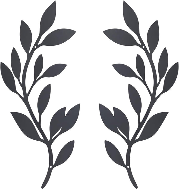 OYEFLY 2 Pieces Metal Vine Olive Branch Leaf Wall Decor,Tree Leaf Wall