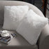 NordECO HOME Luxury Soft Faux Fur Fleece Cushion Cover Pillowcase, 16" x 16" Inch, White, 2 Pack