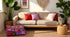 22x22x5 inches, CRAFT KALA Indian Square Patchwork Traditional Pouf Cover Indian Living Room Poufs Decorative