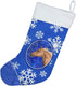 Caroline's Treasures SB3145-CS Horse Winter Snowflakes Christmas Stocking, Holiday Decor for Fireplace