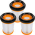 KEEPOW Wandvac Filter Replacement 3 Pack Compatible with Shark WANDVAC Handheld Vacuum WV201 WV200 WV205 WV220