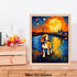 Bestbuddy Pet 11X14 Unframed Starry Night Van Gogh Inspired Beagle Dog Oil Painting Art Print Wall Decor AP126