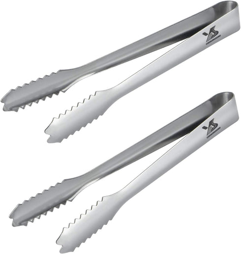 MSY BIGSUNNY Durable Stainless Steel Ice Tongs - 7 inch Sugar Cube Serving Tongs, Set of 2