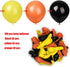 Yellow Black Orange Balloons, 100 Pack 12 inch Latex Balloons for Birthday Wedding Baby Shower Party Decoration