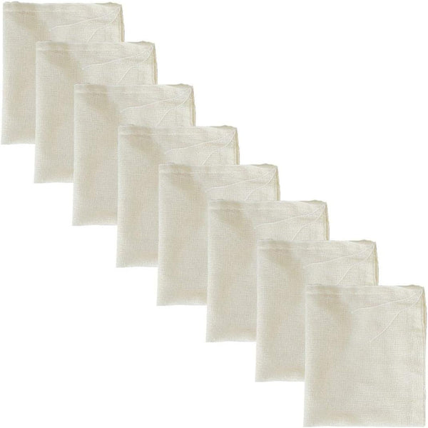 Cheesecloth Bags for Straining, Reusable Cold Brew Coffee Cheese Cloths, Large Nut Milk Tea Juice Bag (Small, 8 Pack)