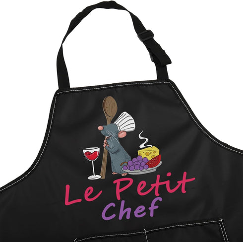 Rat Chef Kitchen Apron, Adjustable Gifts for Cooking, Baking, Grilling - Le Petit Chef
