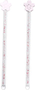 Toyvian 2pcs Glass Stirring Rod, Reusable Coffee Stirring Swizzle Stick with Cherry Blossom Head for Coffee Beverage