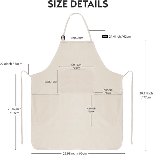3 KEVIN&SASA CRAFTS Painting Apron for Men and Women, Professional for Acrylic, Oil and Watercolor Painting