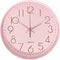 Maxspace Pink Silent Non-Ticking Wall Clock, 12in Battery Operated Analog Decorative Clock