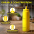 8 OZ 2 PACK BRIGHTFROM Condiment Squeeze Bottles, RED/YELLOW Empty Squirt Bottle with Wide Neck - Great for Ketchup