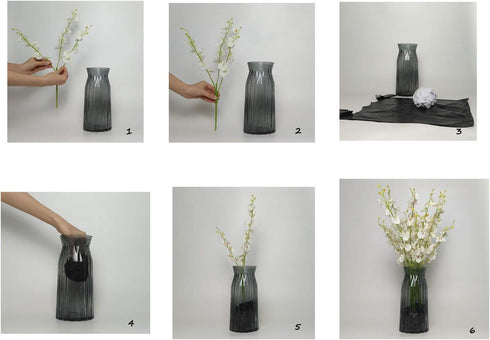 Silk Flowers in Bulk, 10 Pcs Artificial Orchids (Each 20”) for Wedding Party Home Office Decoration