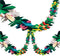 BUSOHA (3 Pack) Tissue Flower Garland - 12 Feet Long Tropical Multicolored Paper Garland Flower Banner for Hawaiian