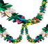 BUSOHA (3 Pack) Tissue Flower Garland - 12 Feet Long Tropical Multicolored Paper Garland Flower Banner for Hawaiian