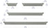 Melannco Floating Wall Shelves, Set of 4 for Bedroom, Living Room, Bathroom, Kitchen, Gray