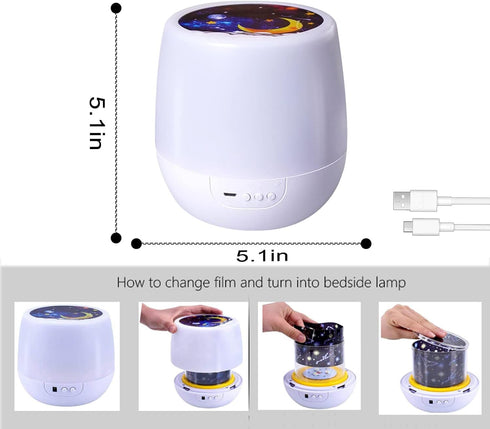 Silvotek 360 7 Sets Night Light Projector - Star Light Projector with USB Cable, Degree Rotation Star Projector Lamp