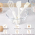 Silicone Spatula Set with Pastry Brush and Whisk, Food Grade High Heat Resistant Kitchen Spatulas (Milk White)