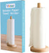 Wooden Paper Towel Holder, Countertop Standing Organizer for Kitchen and Dining Table, Roll Dispenser
