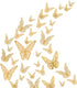 FOMTOR 72 pcs Gold Butterfly Wall Decor, 3D Paper Butterflies for Cake Decorating and Wedding Party Decorations