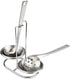 304 Stainless Steel Double Ladles Holder - Vertical Spoon Rest Cooking Utensils Stand with 4 Inch Bowls