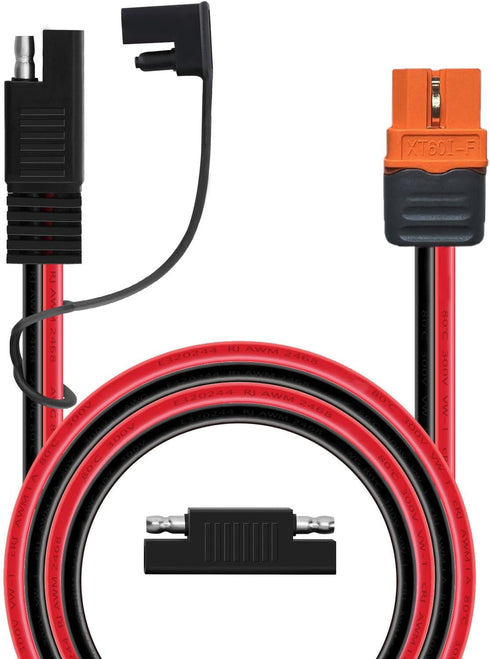 XT60i to SAE Adapter 10AWG Solar Charging Cable, XT60i-F Extension Cable with SAE Reverse Adapter for Ecoflow