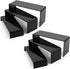 Goabroa 3 Tier Black Acrylic Display Risers - 2 Set (6 Pcs) Countertop Organizer Display Stand for Decoration