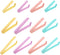 PATIKIL Sealing Clips, 12 Pack Reusable Plastic Bag Clamp Sealer for Home Kitchen Food Storage, Pink, Yellow, Purple,