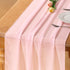 Socomi Blush Pink Chiffon Table Runner, 10ft 29x120 Inches for Easter Spring Boho Rustic Wedding Decorations
