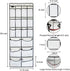 2 Pack Extra Large Hanging Over Door Shoe Organizers, 12 Mesh Pockets + 6 Large Compartments for Closet Bedroom