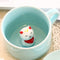 Lucky Cat 3D Cute Cartoon Animal Ceramics Coffee Cup, 8 OZ Mug for World's Greatest Father