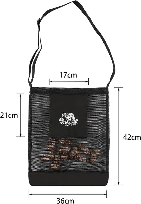 Qchengsan Foldable Mesh Harvest Basket for Fruits and Mushrooms