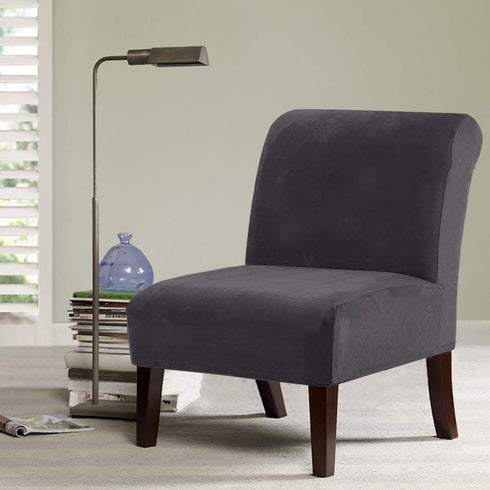 Armless Armless H.VERSAILTEX Accent Chair Covers Thick Velvet Chair Slipcovers High Stretch Chair Covers for Living