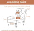 Armless Eco-Ancheng Chair Slipcover - Removable, Washable, Printed Accent Chairs for Living & Dining Room
