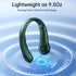 JISULIFE Portable Neck Fan, Hands-Free Bladeless Fan, 5 Speeds, 4000 mAh Battery, Dark Green