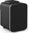 Simple Deluxe 4L/6 Can Mini Fridge, Portable Cooler & Warmer, Freon-Free, Compact Storage for Skincare, Black