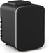 Simple Deluxe 4L/6 Can Mini Fridge, Portable Cooler & Warmer, Freon-Free, Compact Storage for Skincare, Black