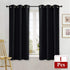 NICETOWN Halloween Black Out Curtain Panel Shade, Solid Energy Efficient Eyelet Top Window Blind, 42x63 inches, Black