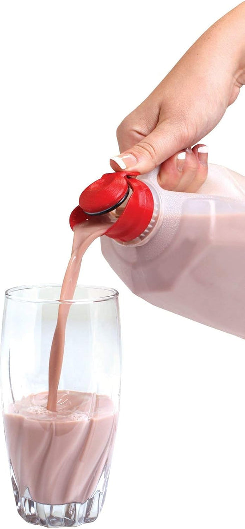 Jokari Milk Spout Pouring Gadget, 4 Spouts Total (2 Packs), Easy Pour Spout for Gallon Milk Jugs and Juice Bottles