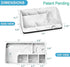 VITVITI Toothbrush Holder for Bathroom - 5 Compartment Organizer for Toothpaste/Vanity Counter, White Resin Marble Color