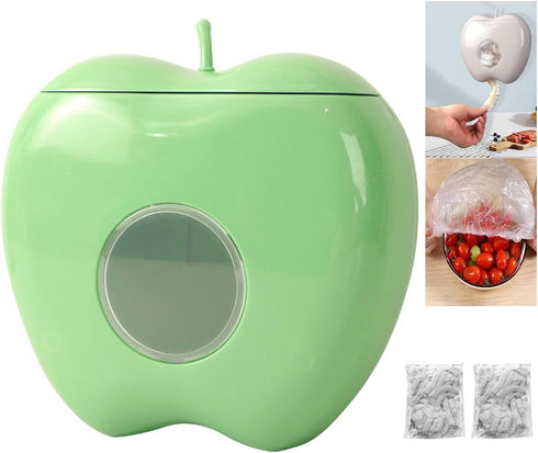 2024 New Thickened Cling Film Sleeve Storage Box with 200pcs Plastic Food Wrap Bag Organizer, Wall-Mounted Kitchen