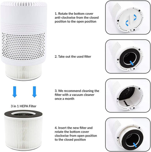Nispira 42269 True HEPA Activated Carbon Filter Replacement for Silentnight Air Purifier, Removes Dust and Smoke