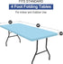 4 24" 48") homing Rectangle Table Cloth Cover, Waterproof Polyester Elastic Fitted Tablecloth, Fits for Foot Folding