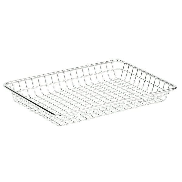 G.E.T. 4-835809 Metal Rectangular Wire Serving Tray, Stainless Steel Wire Baskets Collection