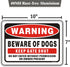 Yuntarda 2-Pack Beware of Dog Signs for Fence, 10"x7" Do Not Enter Keep Gate Shut Reflective Metal Sign