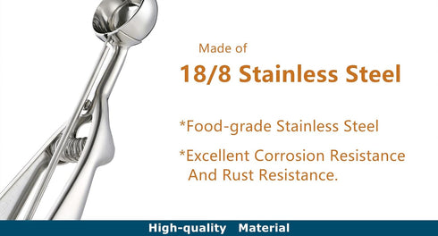 18/8 Stainless Steel Ice Cream Cupcake Muffin Scoop - 3.4 Tablespoon Cupcake Muffin Batter Dispenser