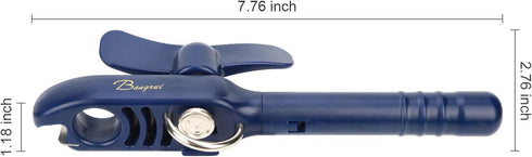 Home Kitchen Restaurant Safety Bottle Jar Wine Manual Can Opener&Bangrui Professional 4-in-1 Can Opener keeps smooth edges. With a corkscrew folded in the lever. Best Gadget for Kitchen Use (Blue) by Bangrui