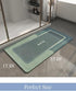 MontVoo Non-Slip Bath Mat, Super Absorbent Stain Resistant Quick Dry Rug, Easy Care 17"x35" Green Bathroom Floor Mat
