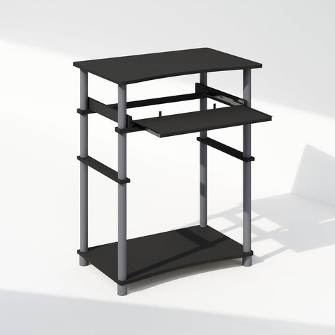 Furinno Home Office Writing Desk Computer Desk with Keyboard Tray Black/Grey